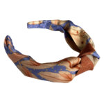 algae printed lavender color silk hairband